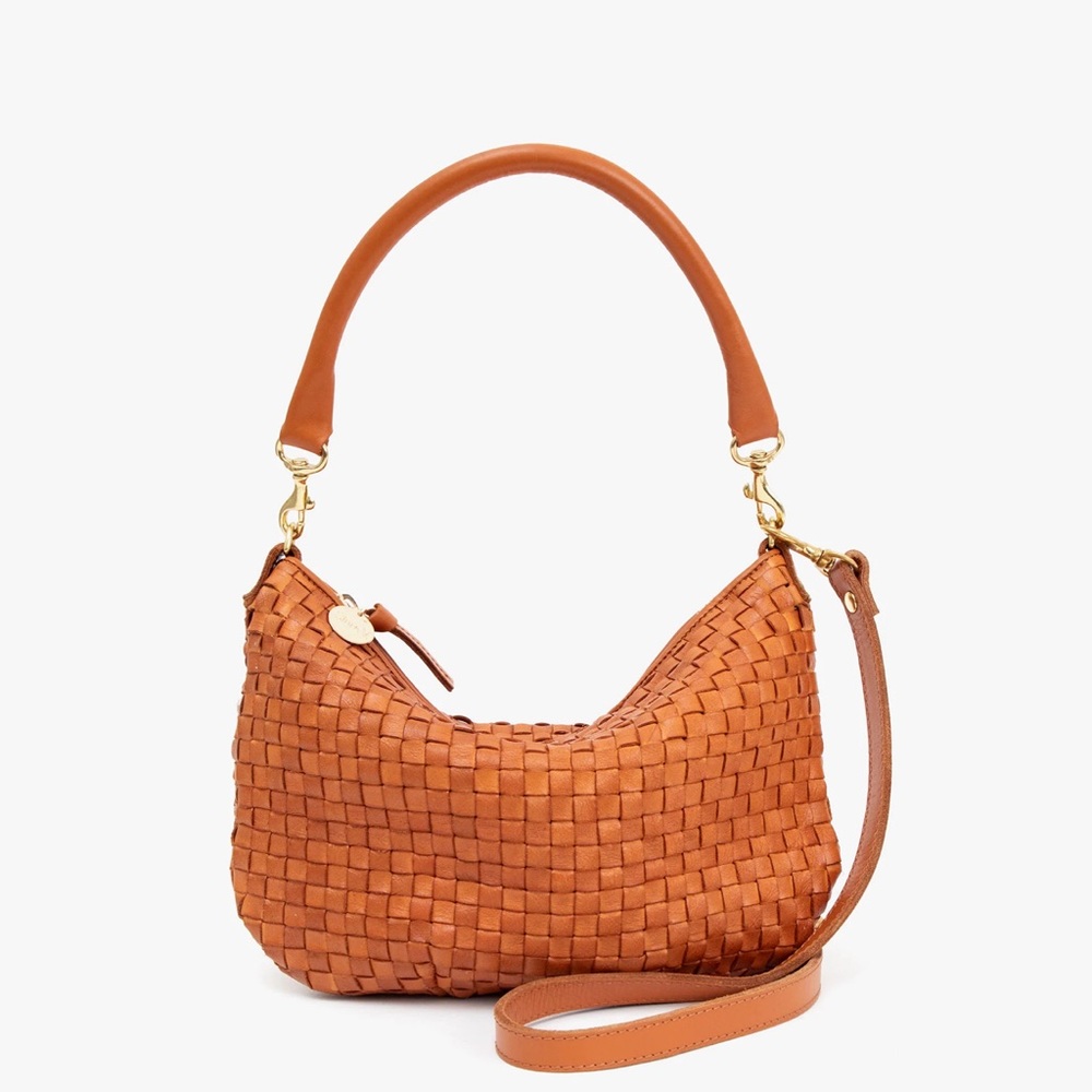 Clare V Petit Moyen - Natural Woven Checker